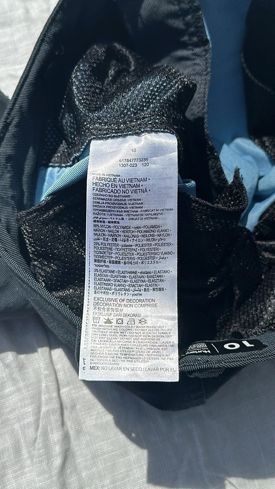 Hurley Nike Dri-fit Boys 10 Black Shorts Pockets And Elastic Waist  - Image 4 of 4