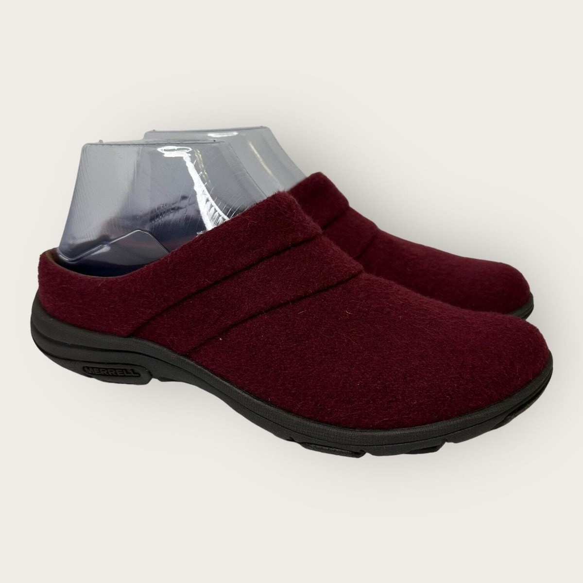 Merrell Womens Dassie Stitch Wool Slide J84622 Raisin Red Slip On  Hiking