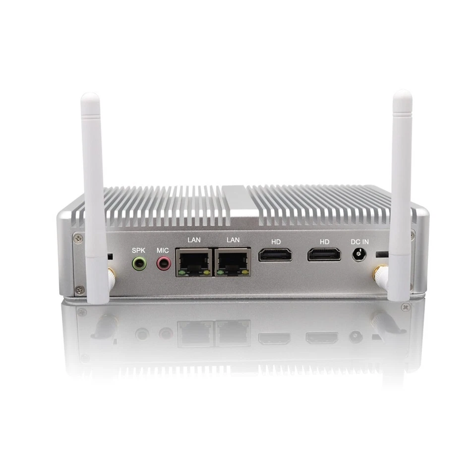 Linux Ubuntu Fanless Mini PC Intel N3150 8GB RAM 128GB SSD Dual-HDMI Dual-LAN - Image 3 of 4