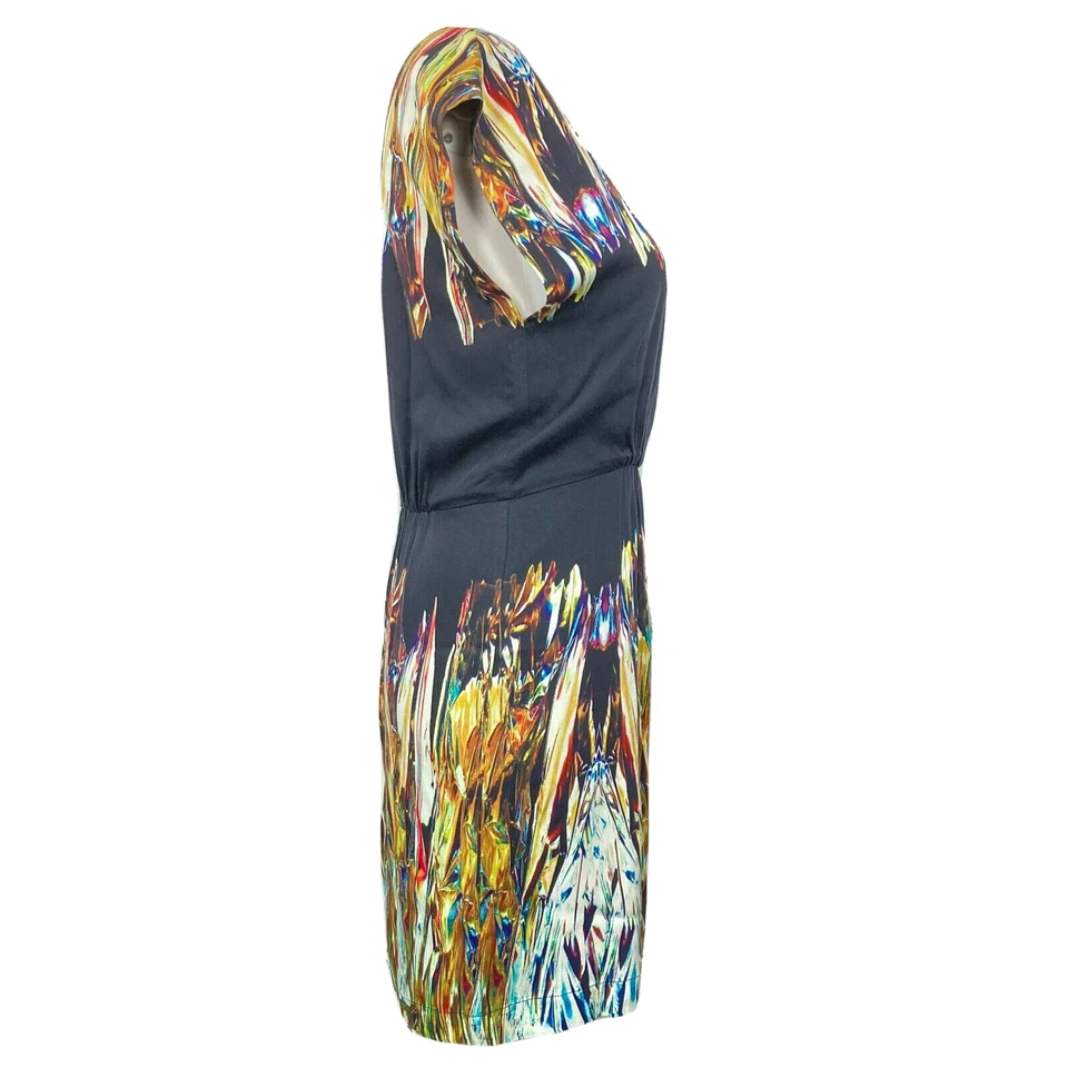 Twelfth Street Cynthia Vincent 连衣裙女式 2 码黑色金色及膝换档 — 第 2/4 张图片