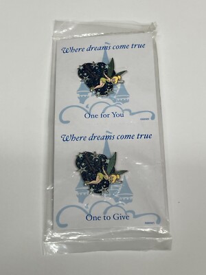 WDW Disney TINKER BELL Pixie Dust Fairy ''Where Dreams come True'' Pin 2-pack