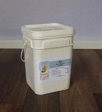 Bulk Long Grain White Rice-4 Gallon Bucket - Long-Term Storage-30#-256 Servings