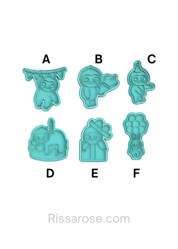 Party Sloth Cookie Cutter Stamp - Bild 1 von 2