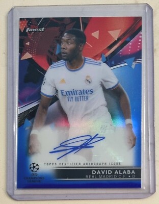 DAVID ALABA RAUL MADRID SOCCER TOPPS FINEST AUTHENTIC SIGNATURE