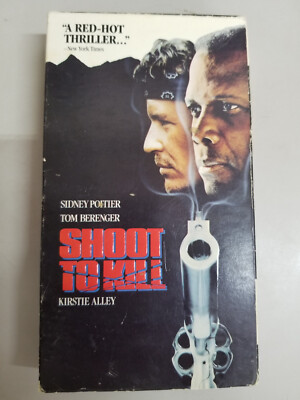 Shoot to Kill (VHS 1990) Sidney Poitier, Tom Berenger, Kirstie Alley, Touchstone