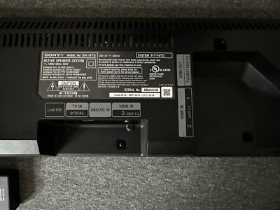 Sony HT-NT5 Soundbar And Subwoofer With SRS-ZR5 Rear Speakers | eBay