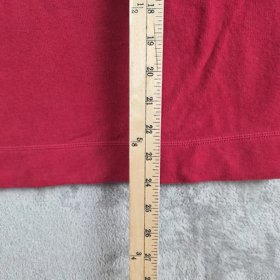 Tommy Bahama Sweatshirt Womens Small Red Sequin Flower 1/2 Zip Pullover Holidays - Image 4 of 4