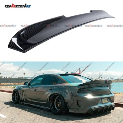 FOR 11-23 DODGE CHARGER SRT SCAT V STYLE CARBON FIBER REAR WINDOW ROOF SPOILER