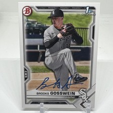 Brooks Gosswein SIGNED 2021 1st Bowman Chrome Refractor  BDC21 Chicago White Sox