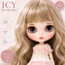 12 Blythe Icy Doll 12 Inch Nude Doll Matte Face blond Long Hair DIY