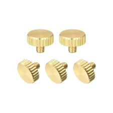 5pcs Knurled Thumb Screws M3x4mm Flat Brass Bolts Grip Knobs Fasteners