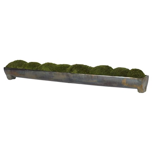 Uttermost Canal Aluminum Moss Centerpiece in Green/Colorful Oxidized Bronze - Picture 1 of 3
