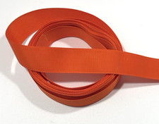 5 yards 7/8" Solid Autumn Orange Grosgrain Ribbon w Ribbed Texture - 100 poly