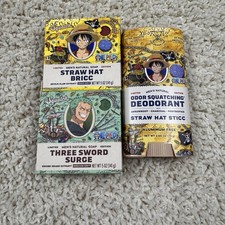 Dr Squatch One Piece 3 Pc Lot Straw Hat Bricc Three Sword Surge Deodorant NEW