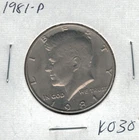 1981 P Kennedy Half Dollar K030 !!!Free Shipping!!!