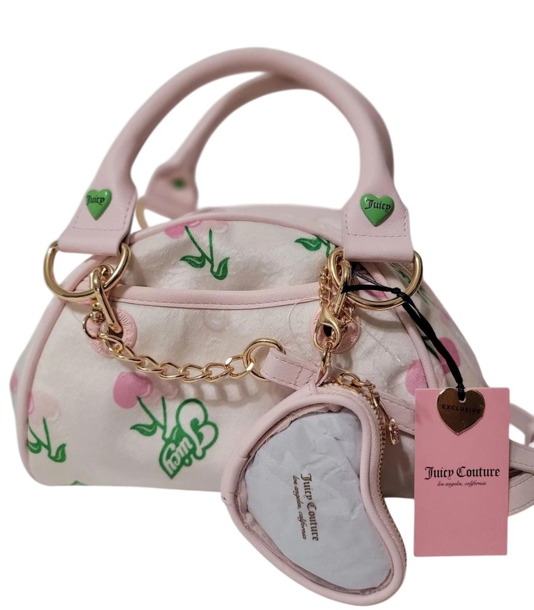 Juicy Couture Retro Juicy Cherry Gelato Satchel Crossbody Bag