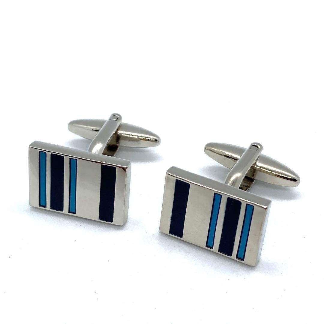 Dalaco Cufflinks Blue Rectangle 25 Accessories Mu… - image 1