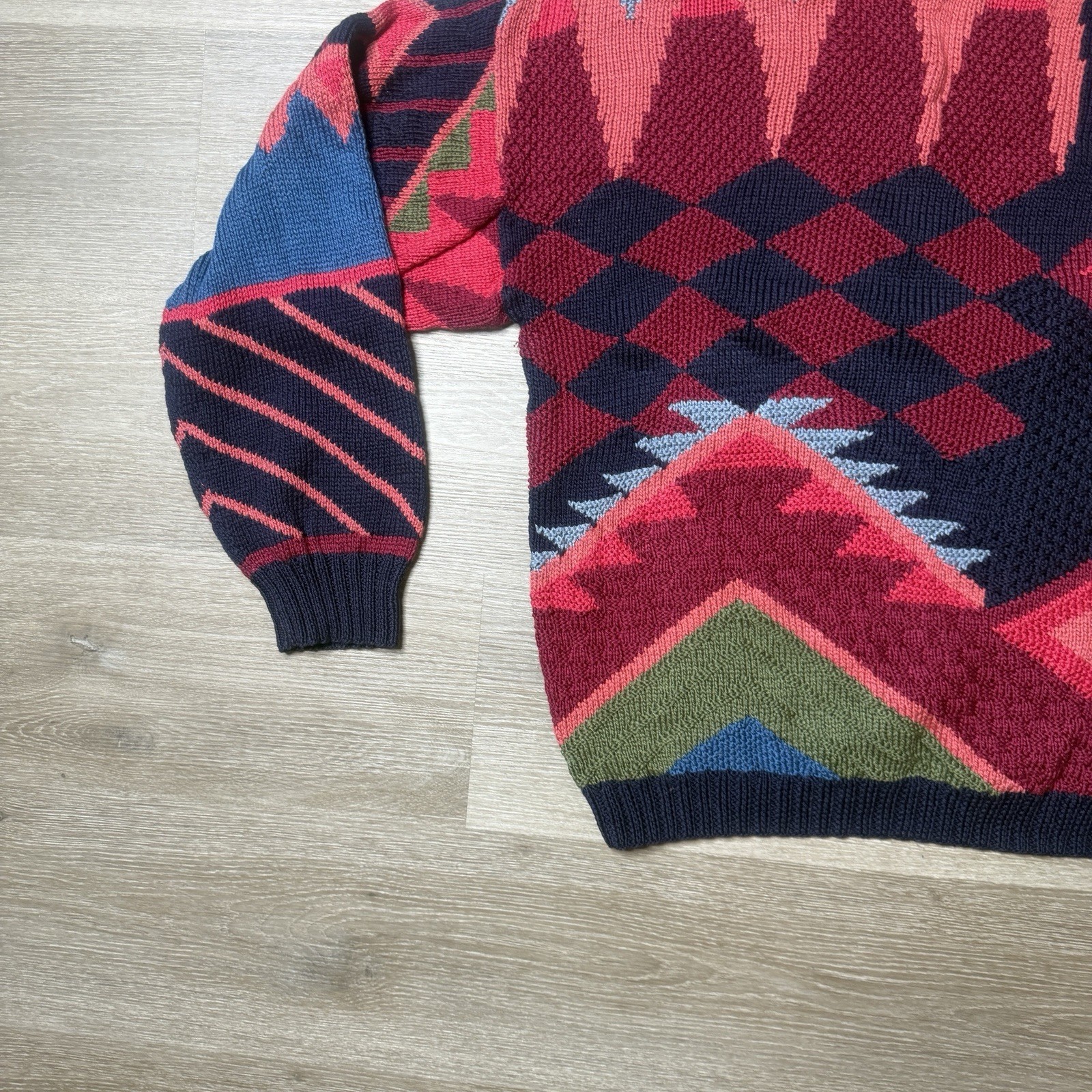 Peruvian Connection Sweater Large Multicolor Art … - image 12