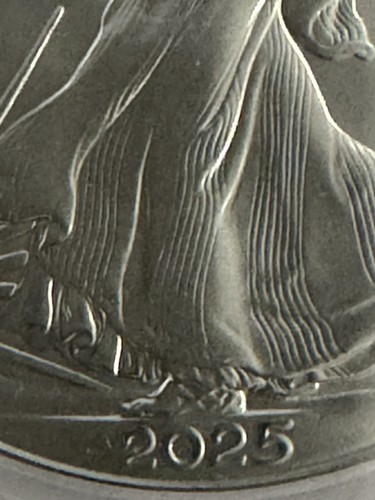 2025 American Silver Eagle PCGS MS-70 First Strike 1 of 2025 Gold Foil Label - Picture 4 of 18