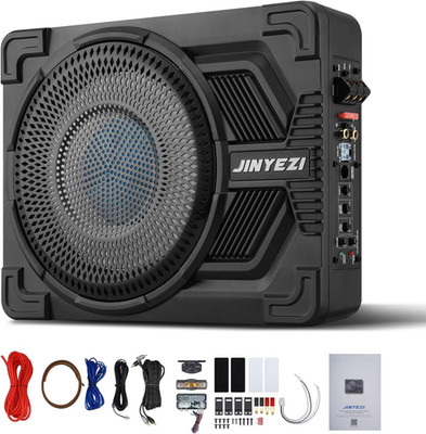 10'' 1200W under Seat Subwoofers with Amp, Class D MOSFET Amp & Efficient Heat Di