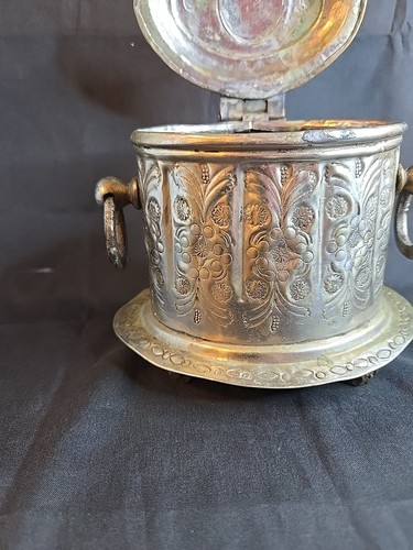 Carrito de té grabado artesanal de diseño de Oriente Medio vintage caja con bisagras - Imagen 7 de 22