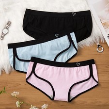 Cotton Low Rise Panties Women Sports Fitness Breathable Briefs 3pcs Set