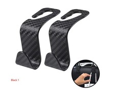 Car Accessories Black Carbon Fiber Auto Back Seat Headrest Hooks Storage Hook