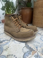 RARE Red Wing 8881 Olive Mojave Suede MOC Toe Boots UK 8.5, EU 42.5, Shearling