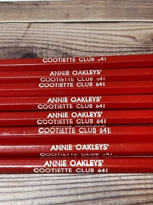 Annie Oakley Cootiette Club 641 pencils lot of 8 Vtg Baltimore MD