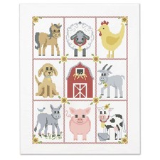 Herrschners  Farming Friends Lap Quilt Top St...