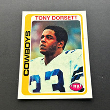 Topps 1978 Tony Dorsett Dallas Cowboys #315 Rookie NFL Football Card. rookie card picture