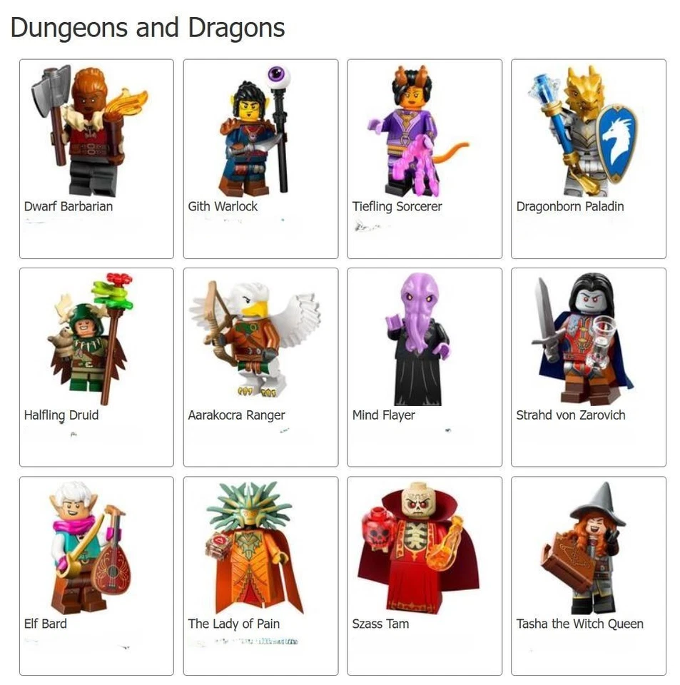 YOU CHOOSE!! LEGO 71047 Minifigure Dungeons and Dragons - Image 2 of 2