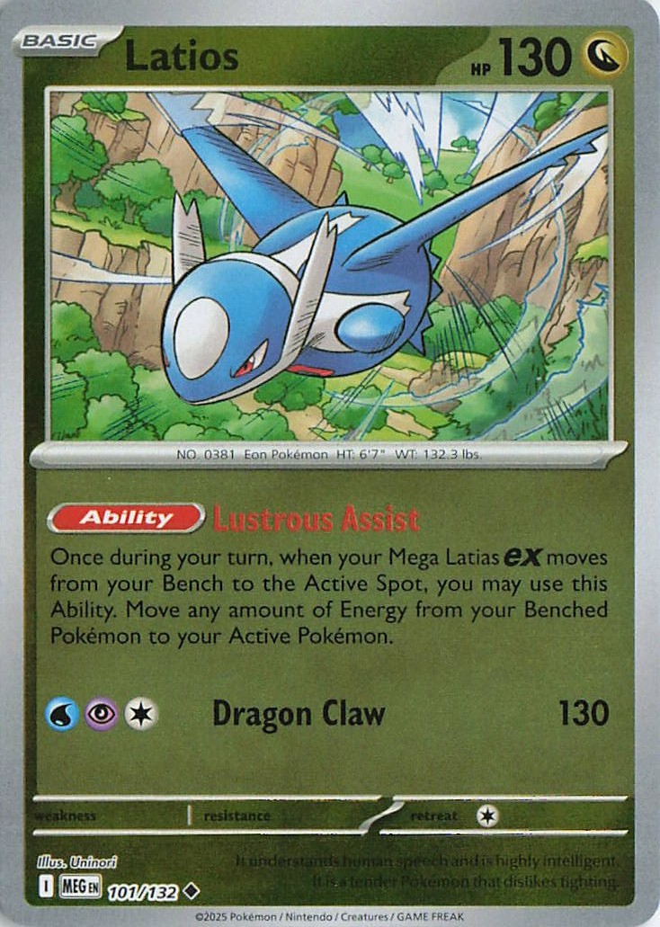 Latios Reverse Holo ME01: Mega Evolution 101/132 NM