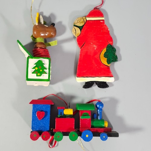 Lote Mixto de 20 Adornos de Navidad de Madera de Colección Moda Antigua Retro Rústica Decoración de Vacaciones - Imagen 16 de 16