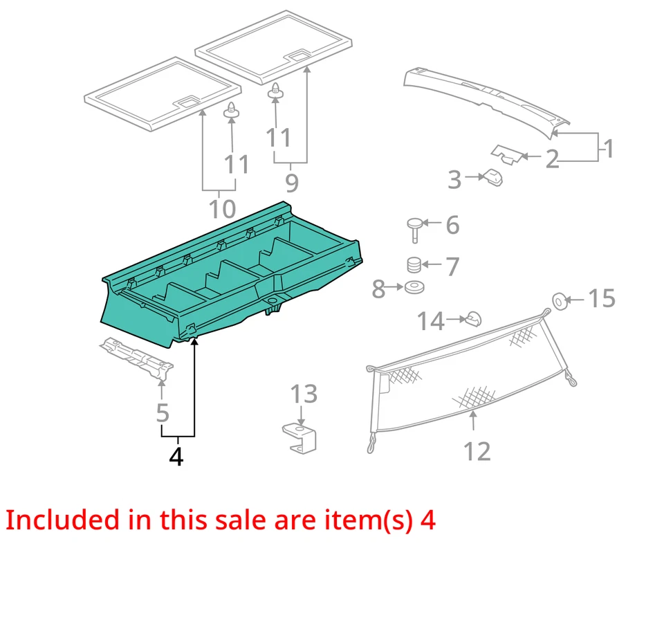 Chevrolet Saturn Uplander 2005-2008 compartimento de relé ASM R/FLR *MED 15821702 Foto 2 de 3