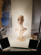 Mannequin Head Shoulders Swan Neck Scarf Wig Hat Display Stand Plastic