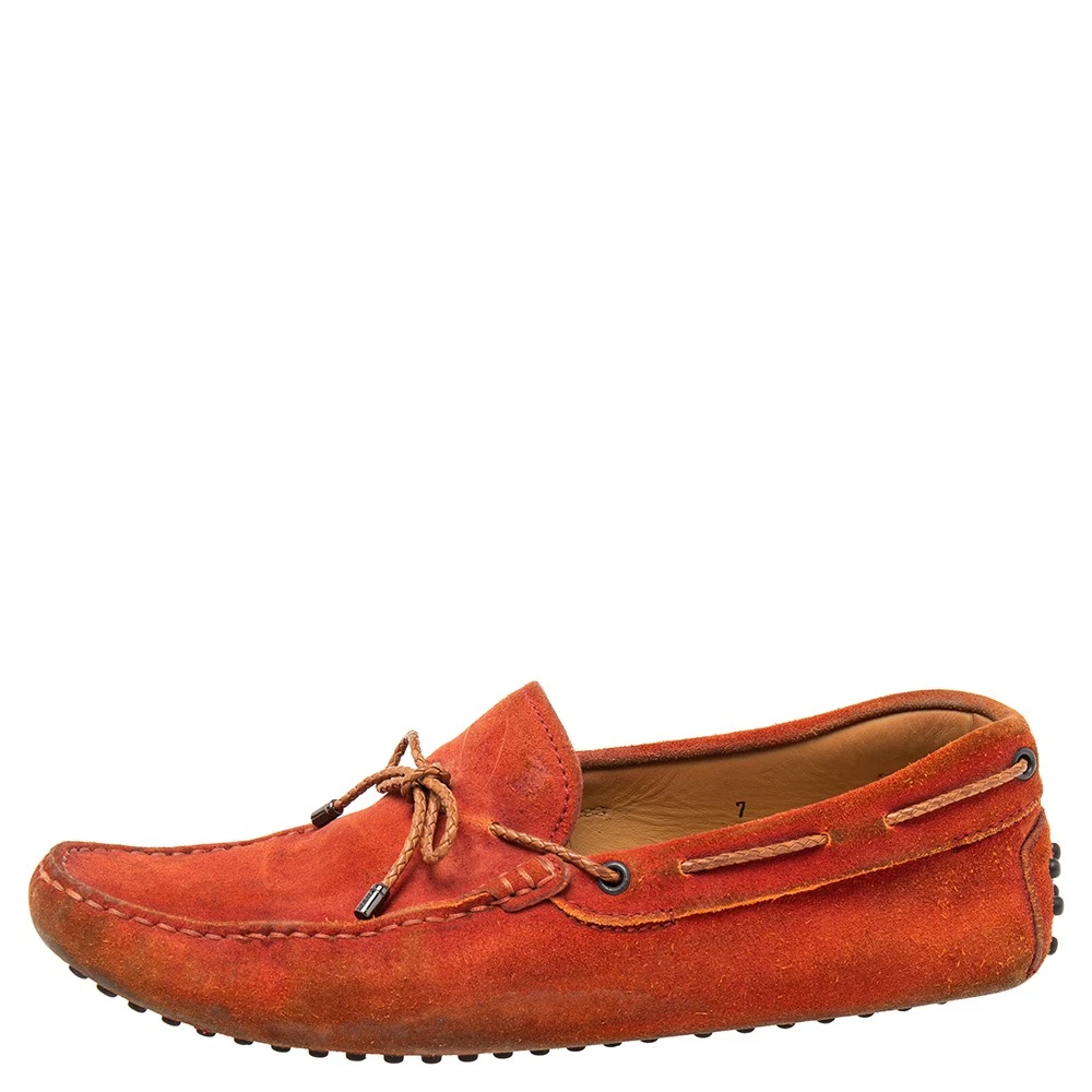 TOD’S Mocassini con fiocco in pelle scamosciata arancione Tod's taglia 41