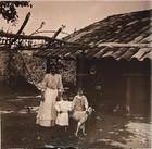 South America Chile or Mexico Family c1905 Photo Stereo Glass Vintage §697