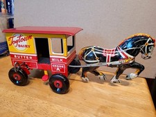 VERY NICE 1930's MARX TIN LITHO WIND UP TOYTOWN DAIRY WAGON