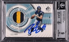 2001 SP Authentic #101 DREW BREES Rookie Jersey Patch BGS 9 w/10 Autograph
