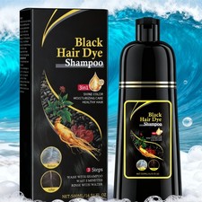500 ml Black Hair Dye Shampoo 3 in 1 Hair Color Shampoo Instant Grey Coverage