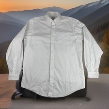 Brooks Brothers White Pinpoint Oxford Dress Fit Regular Fit 16.5-6/7 Office