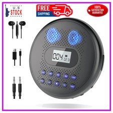 ARAFUNA Portable CD Player with Dual Stereo Speakers Rechargeable for Car