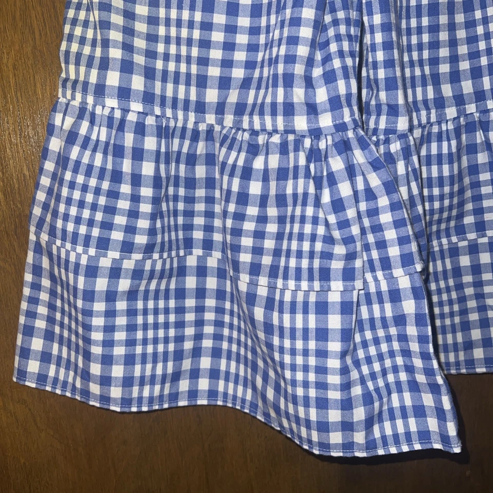 Vintage KELLY'S KIDS blue/white ruffle capri pants 10/12 (A3) - Image 4 of 4