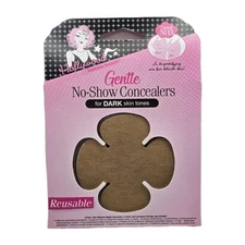 Hollywood Fashion Secrets Gentle No-Show Nipple Concealers 4 Pairs 2 Liners Dark