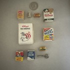 Vintage Dollhouse Miniature Food Cans Grocery Butter, Cereal, Pet Milk, Tastes