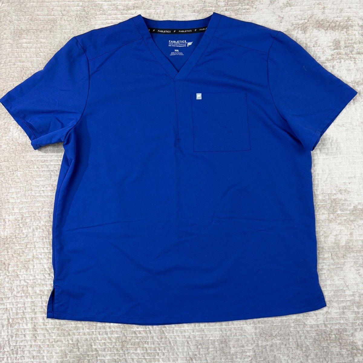 トップス NH X FOLBOT . PHYSICAL FITNESS UNIFORM Fabletics Scrub Set Royal Blue V-Neck Top XXL Jogger Pants XL