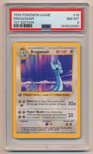 Dragonair (1st Edition) graded PSA 8 for sale on eBay