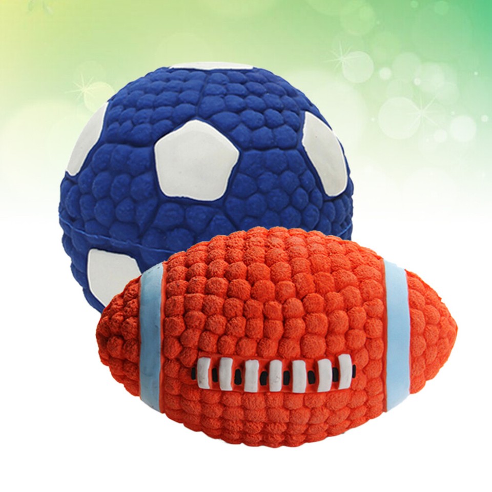 2 Pcs Dog Chew Toy Pet Sound Squeaky Large Soccer Ball for Dogs eBay
