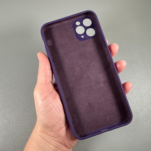 Case designed for iPhone 11 PRO MAX: Dark Purple | Liquid Silicone | Slim Fit - Picture 5 of 14